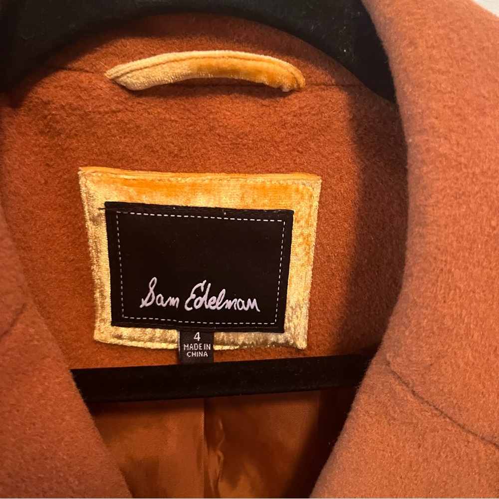 Sam Edelman Double-Breasted Rust Colored Wool Ble… - image 2